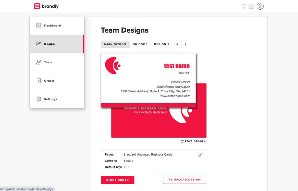 Brandly screenshot: Brandly template designs