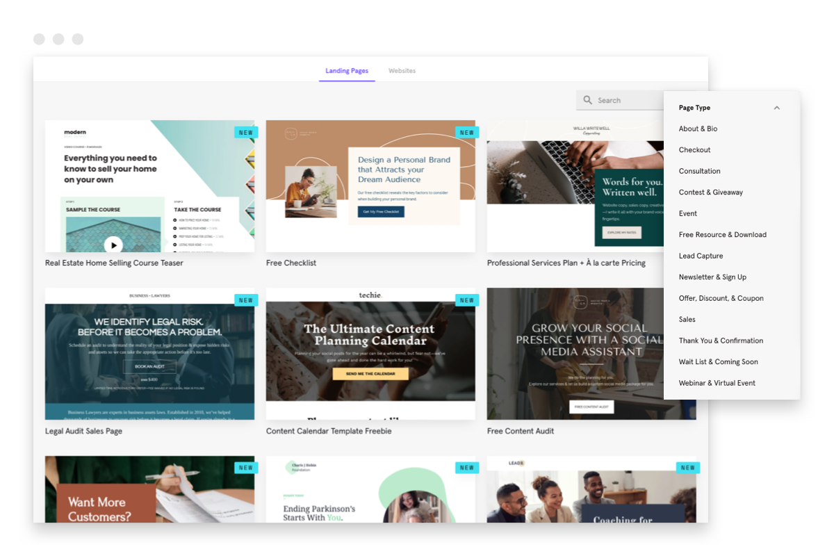 Leadpages Software - Conversion optimized templates