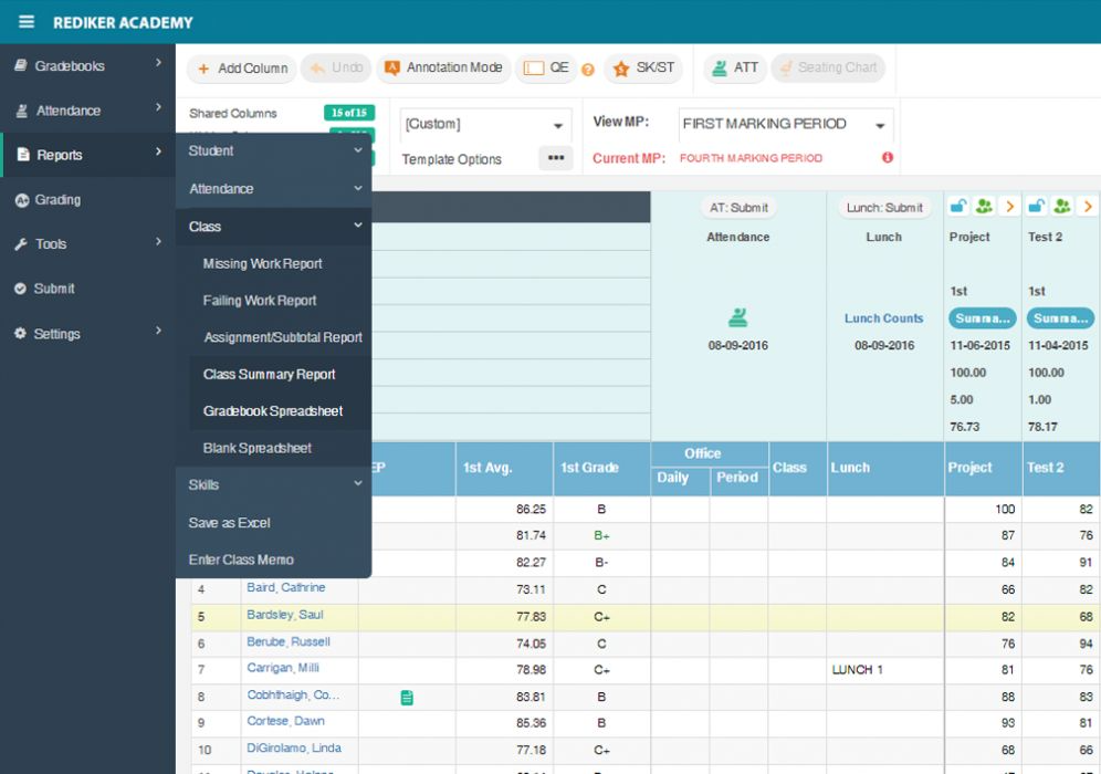 TeacherPlus Gradebook Software - TeacherPlus Gradebook reports
