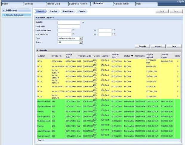 Pacific screenshot: Pacific search criteria