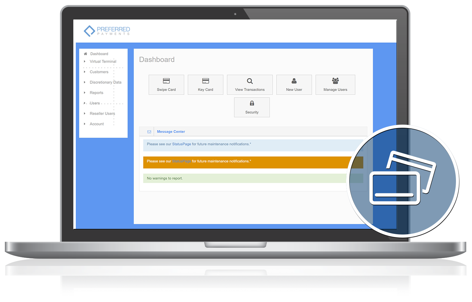 Preferred Payments screenshot: Preferred Payments dashboard