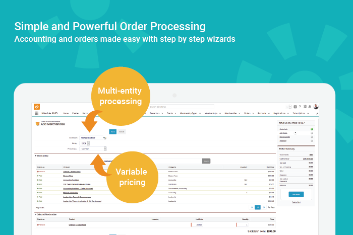 Nimble AMS order processing