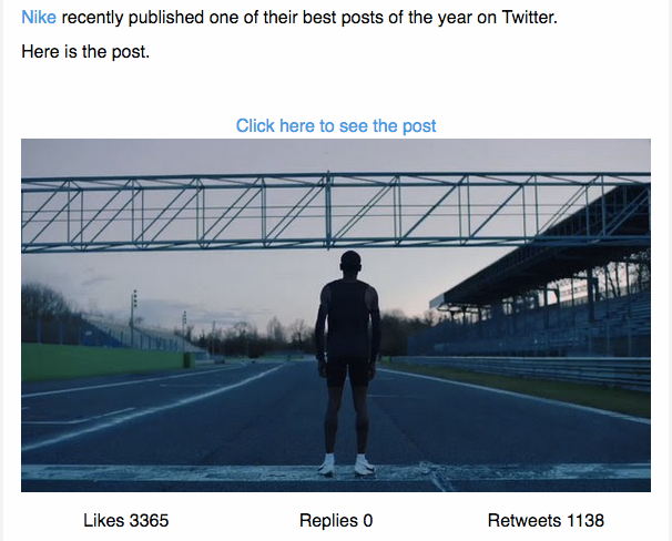 See how competition’s profiles and posts are performing, and benchmark efforts against theirs