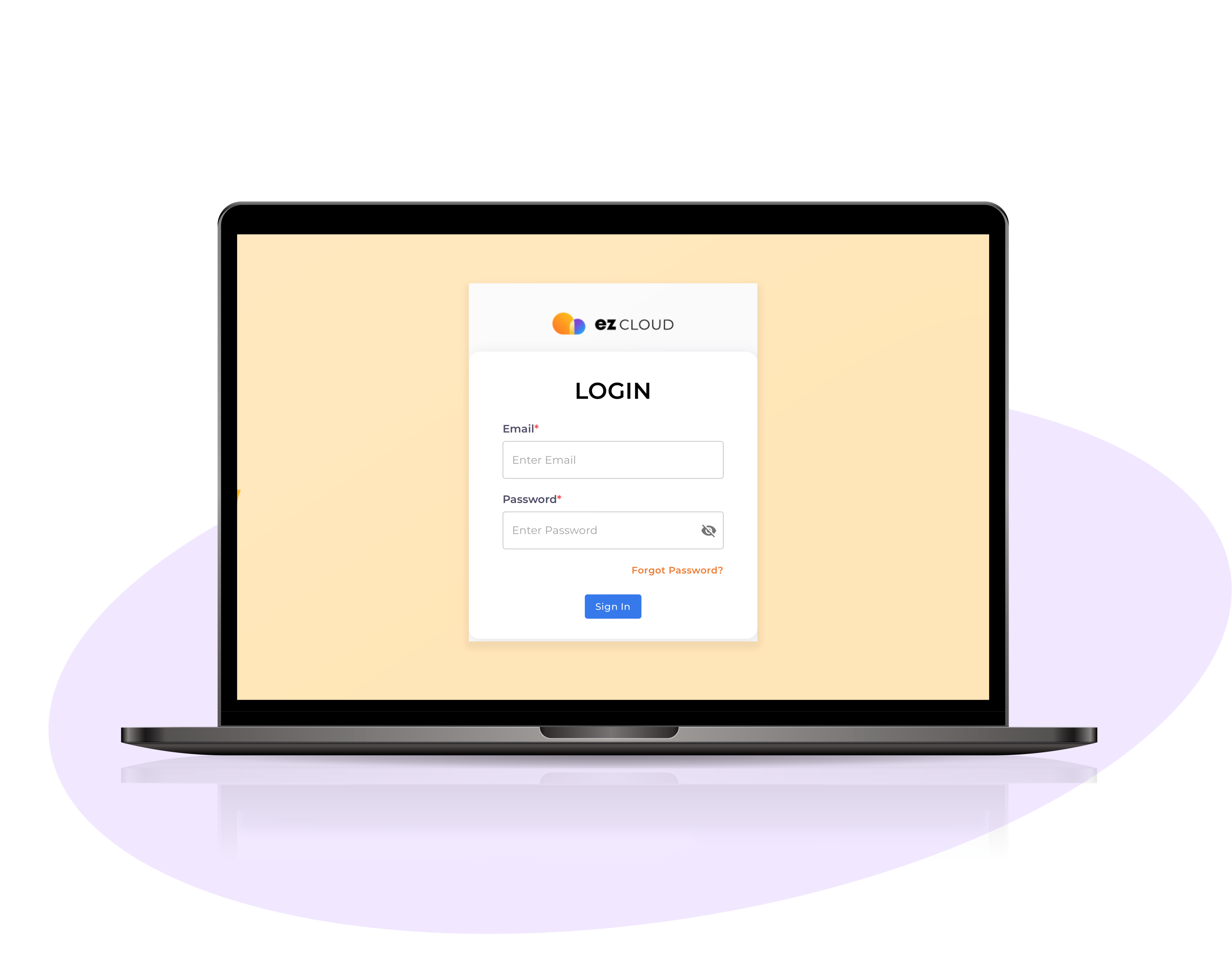 EZ Cloud screenshot: Login