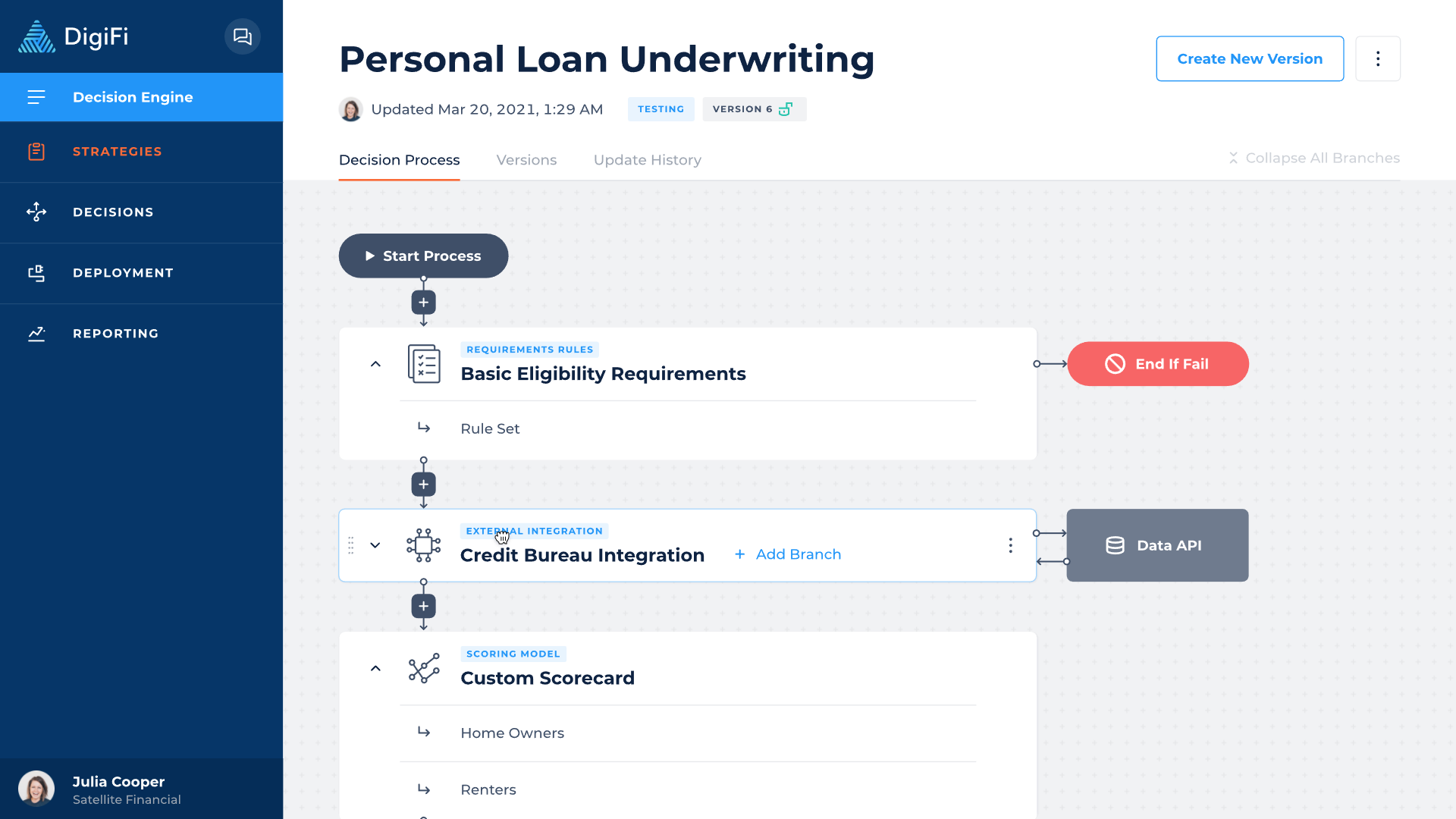 DigiFi personal loan underwriting