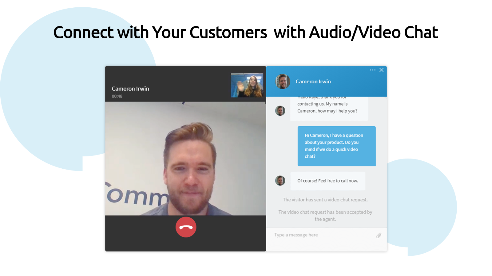 Connect with Customers with Audio/Video Chat