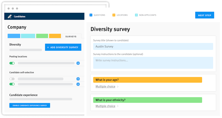 Lever screenshot: Candidate Diversity Survey 