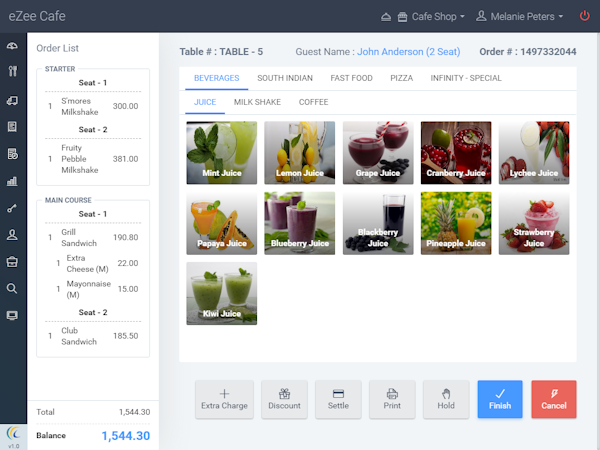 eZee Optimus screenshot: Manage menu