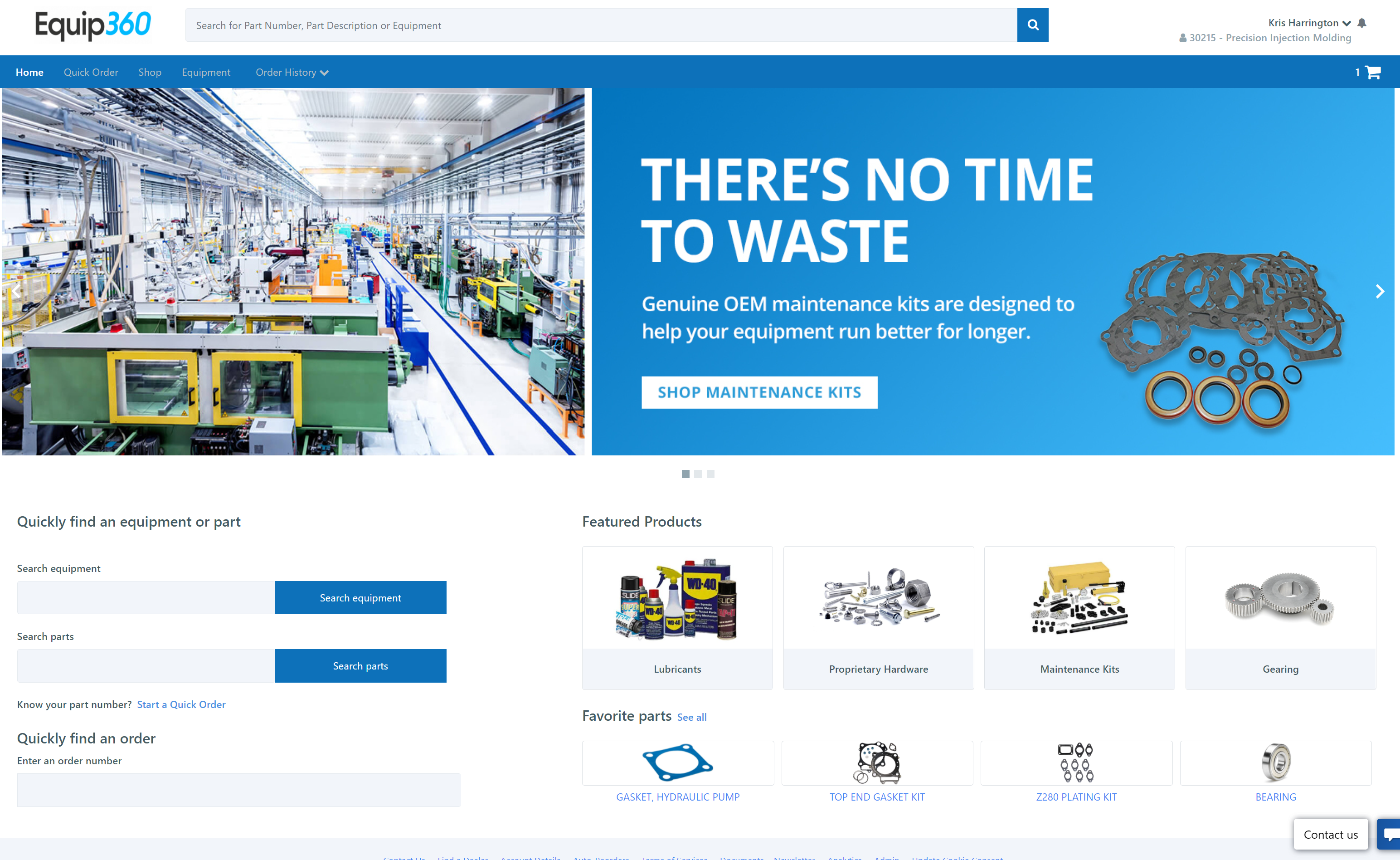 Equip360 screenshot: Home Page