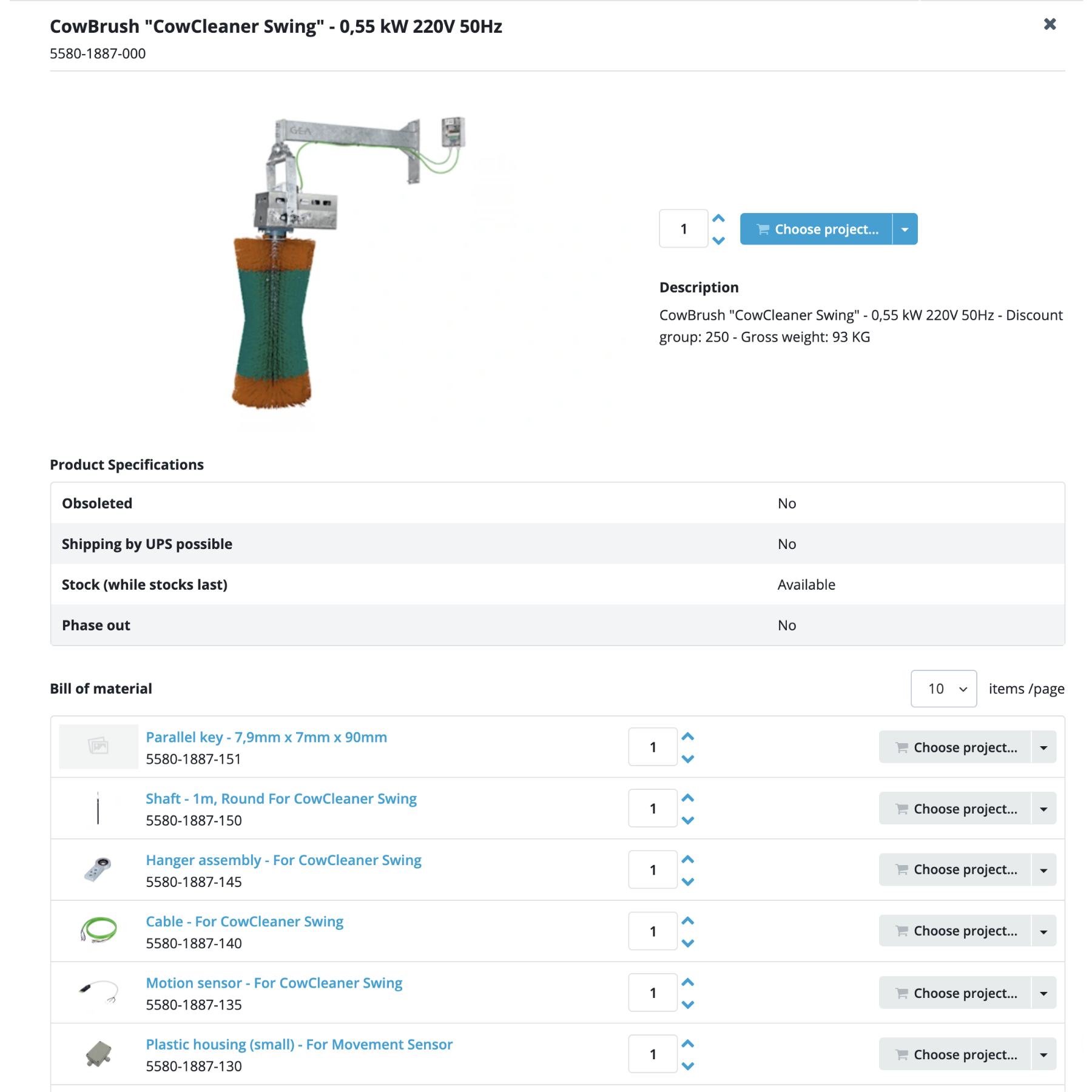 Bill of Materials in HiveCPQ. Generate a comprehensive list of all parts that are required to create the configured product. Use this file for documentation purposes and for identifying and ordering spare parts.