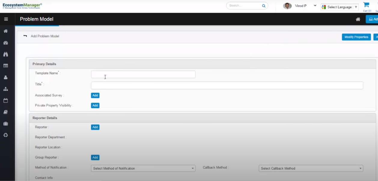 VIRIMA problem model creation