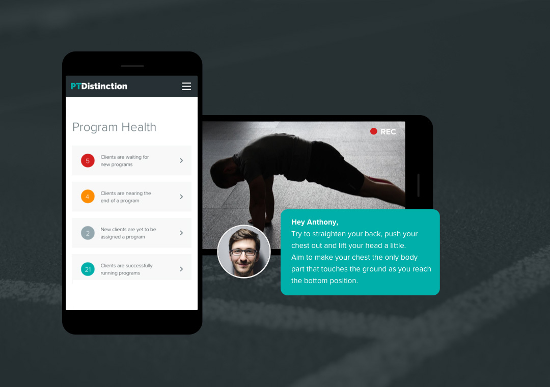 PT Distinction Software - Coach clients on exercise technique, nutrition, lifestyle and more from right inside your app.