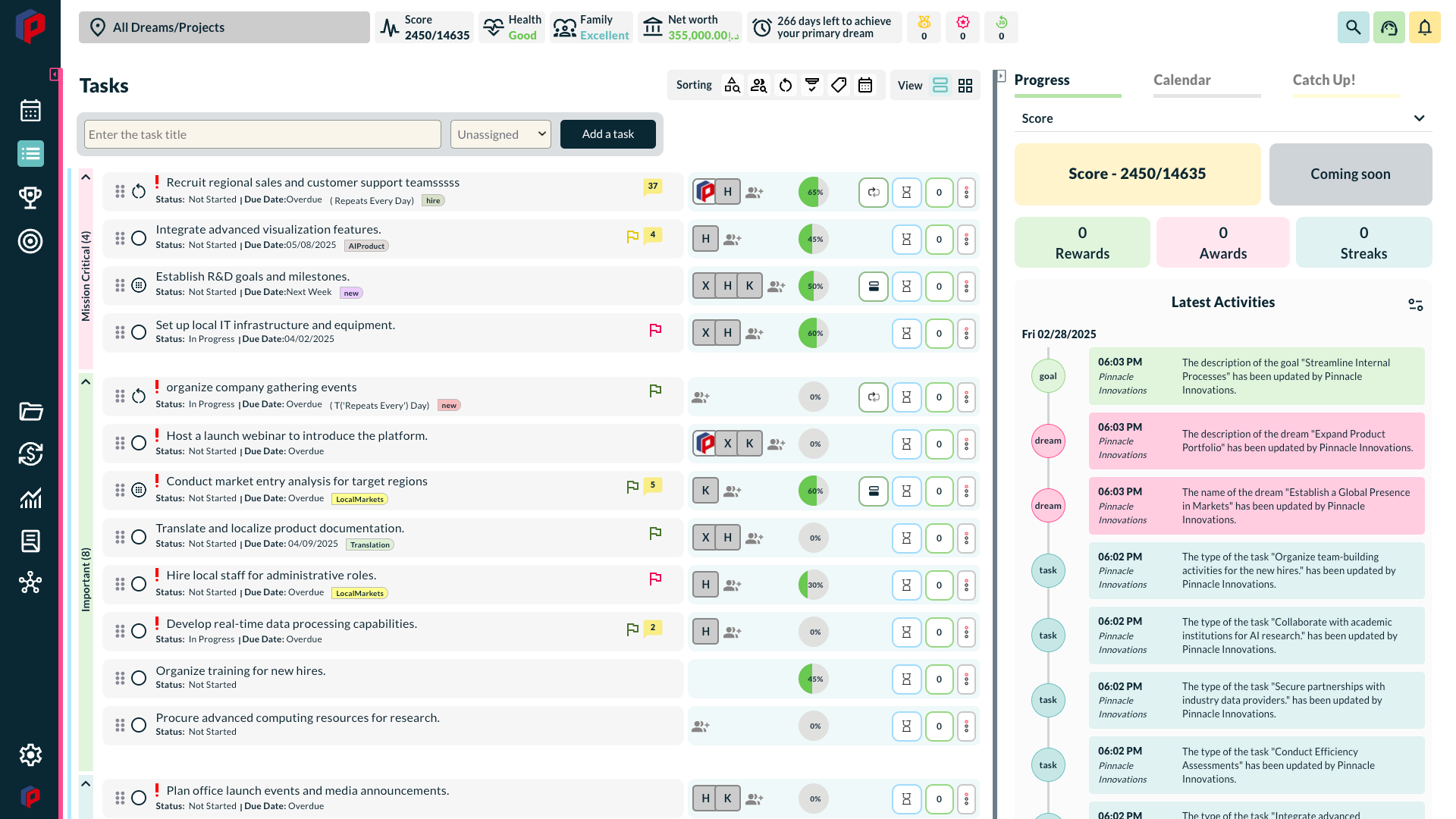 Siddhify screenshot: Siddhify tasks manager
