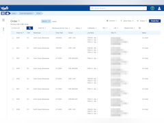 Infoplus Software - View of one of the data tables, the order table for outbound orders. - thumbnail