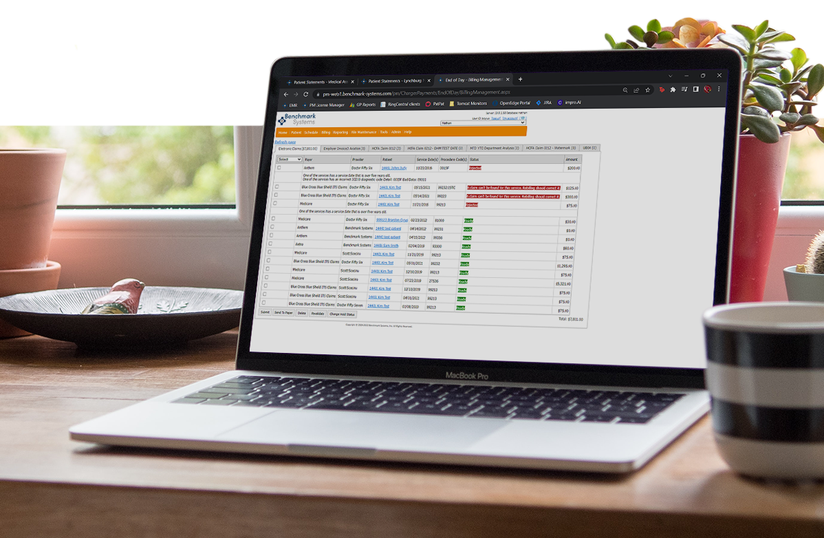 Benchmark Solutions RCM Software - RCM Billing Worklist