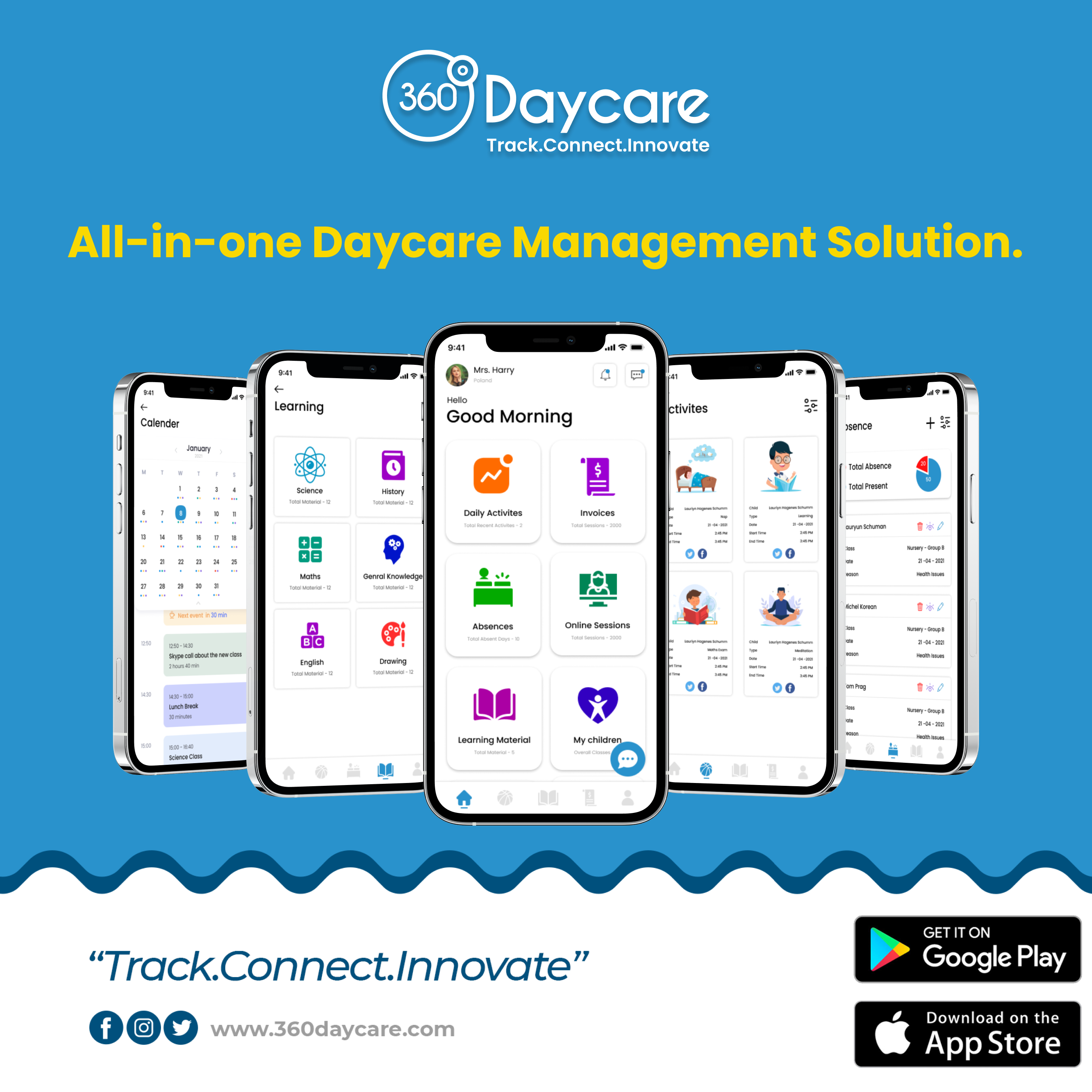 All in one daycare management solution