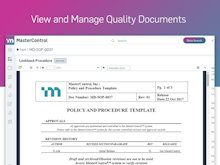 MasterControl Quality Excellence Software - Manage Quality Documents