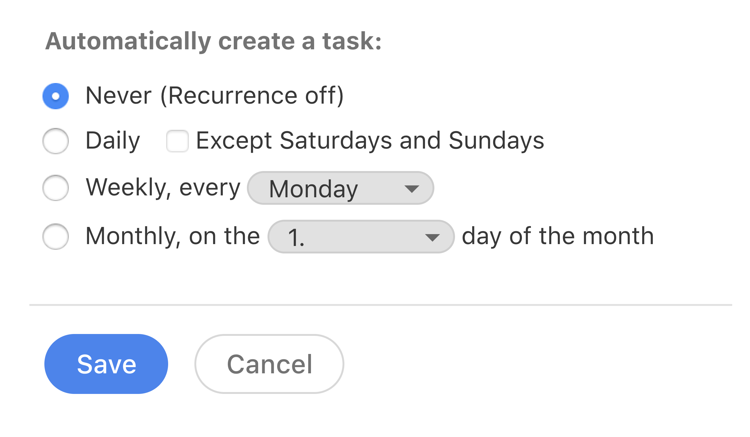 ActiveCollab recurring tasks