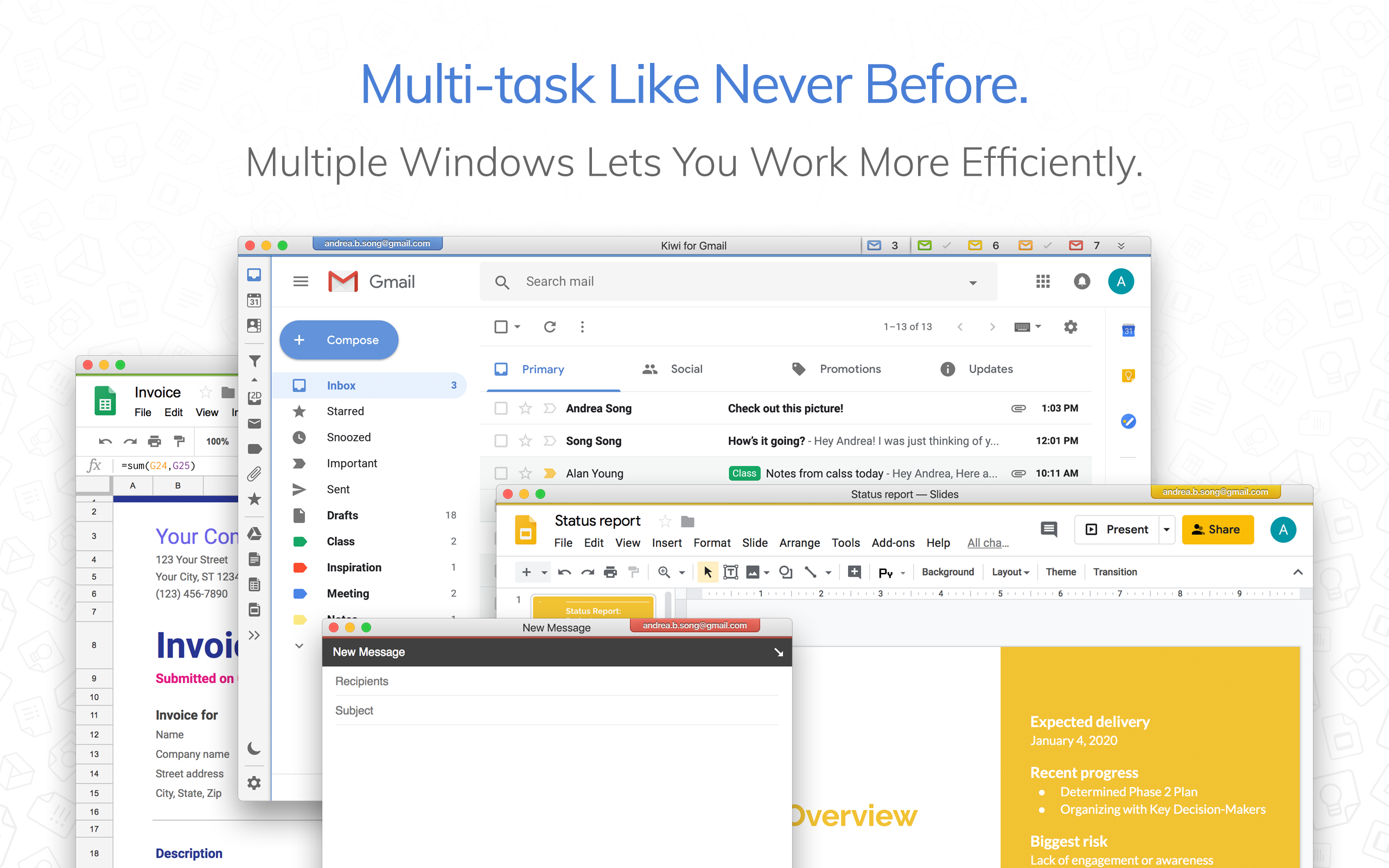 Kiwi for Gmail Software - Multitask Like Never Before