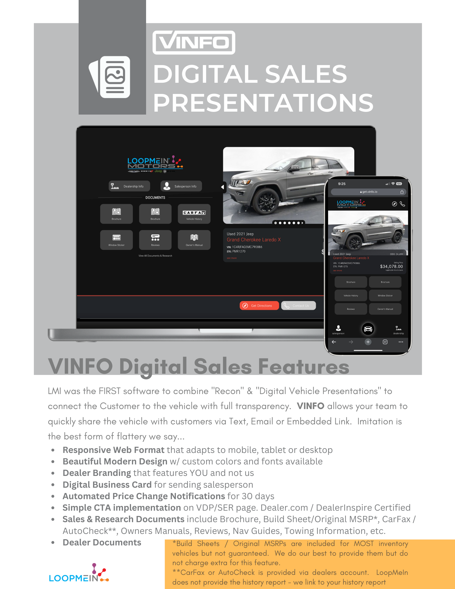 LoopMeIn VINFO Sales Presentations