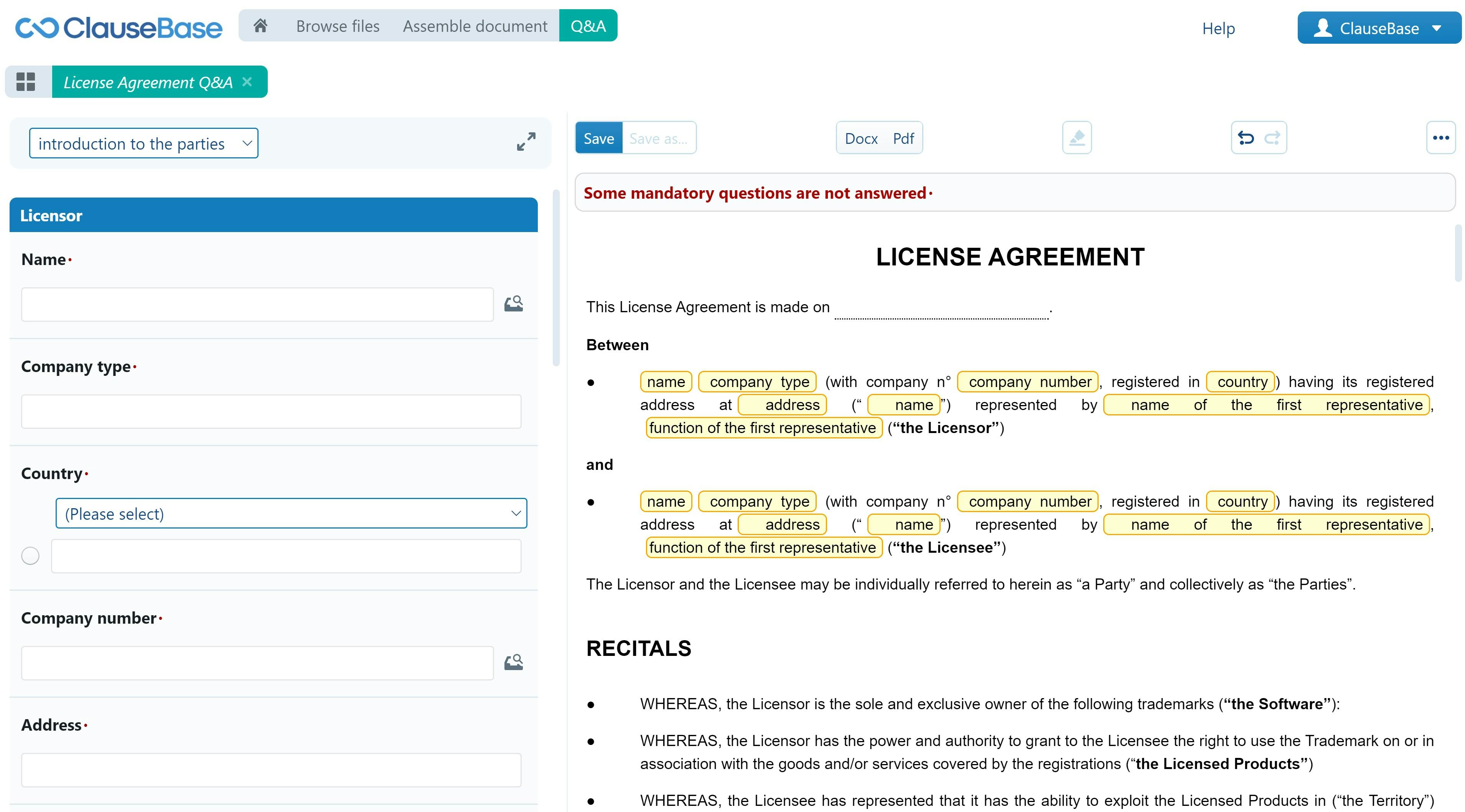 ClauseBase Software - 1