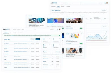 Apiboost screenshot: API portal previews.