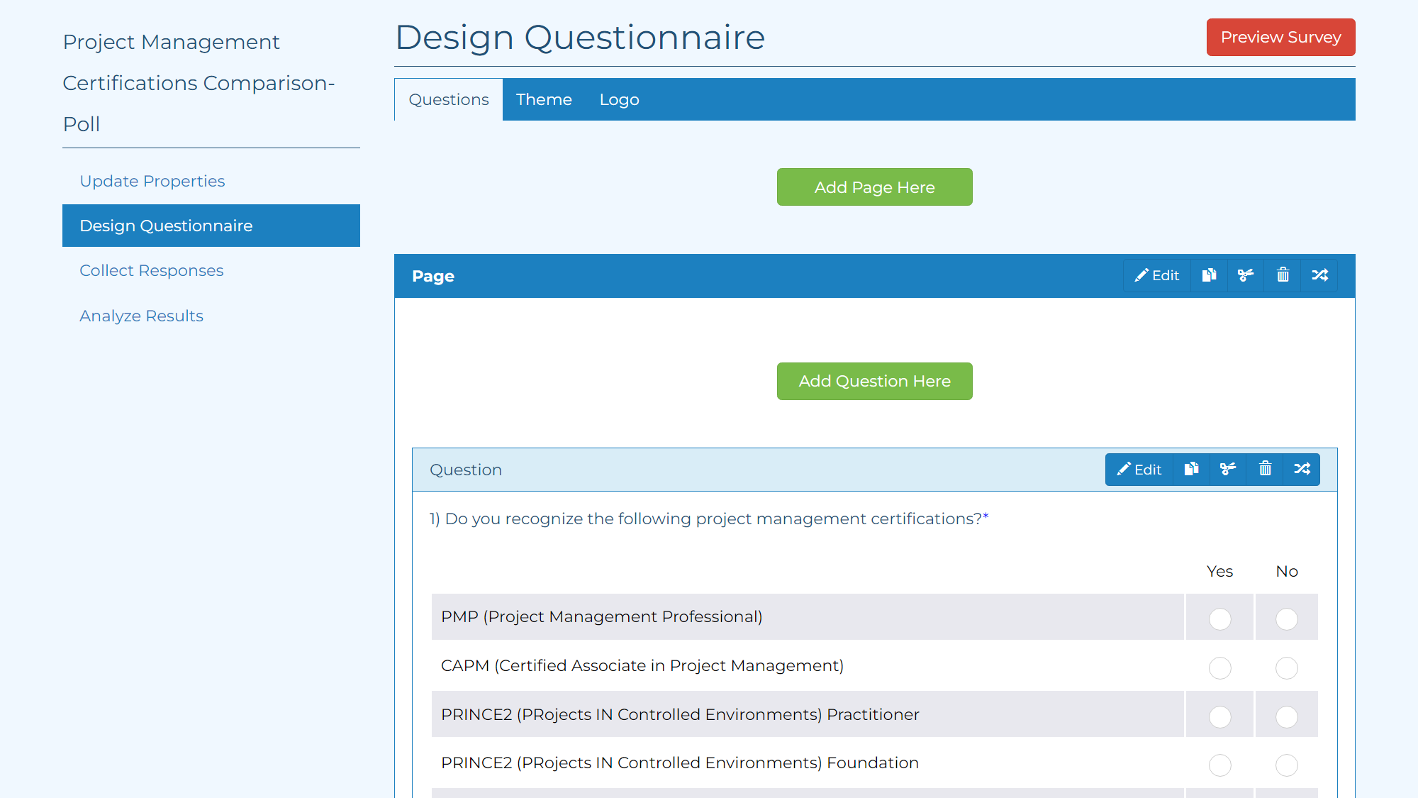 Questionnaire Designer