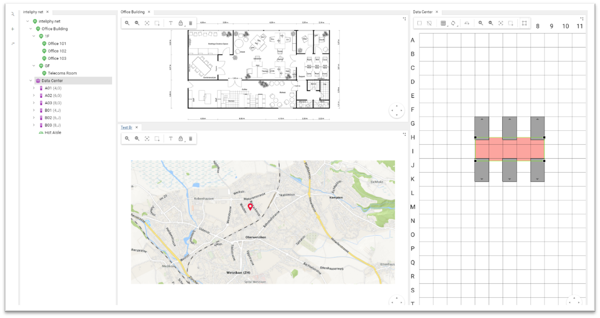 Geographical views and floorplans