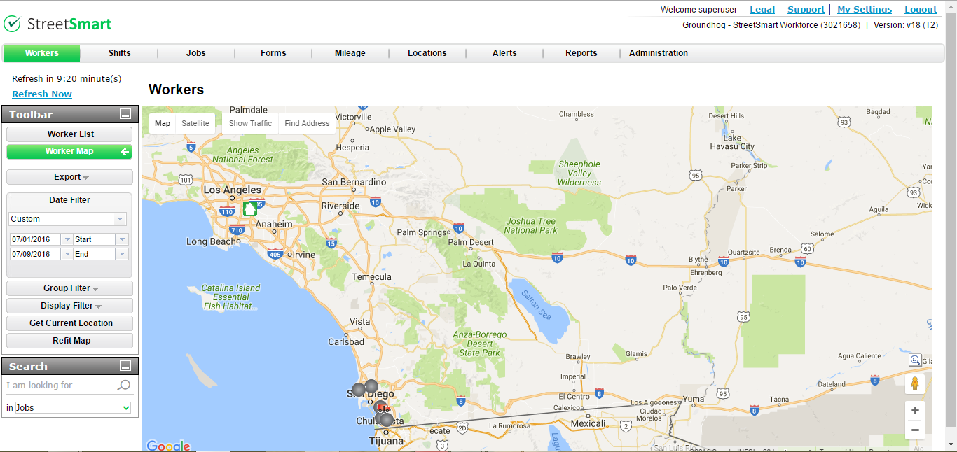 StreetSmart Software - StreetSmart map view