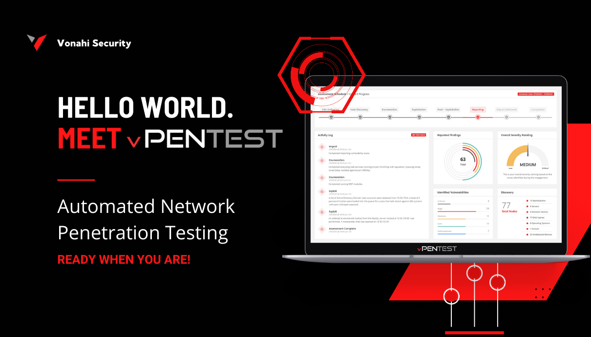 vPenTest screenshot: Hello World, Meet vPenTest