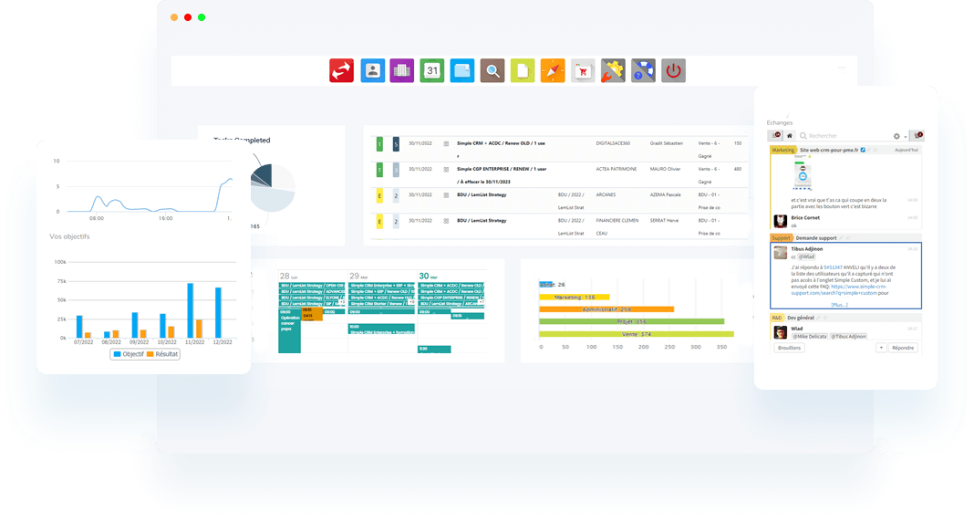 Simple CRM screenshot