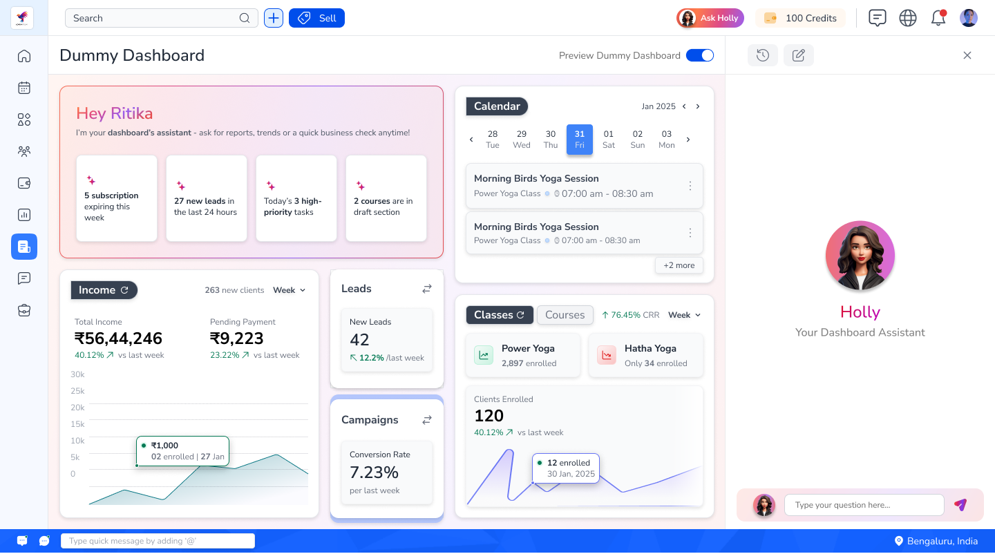 Qest screenshot: Qest dashboard