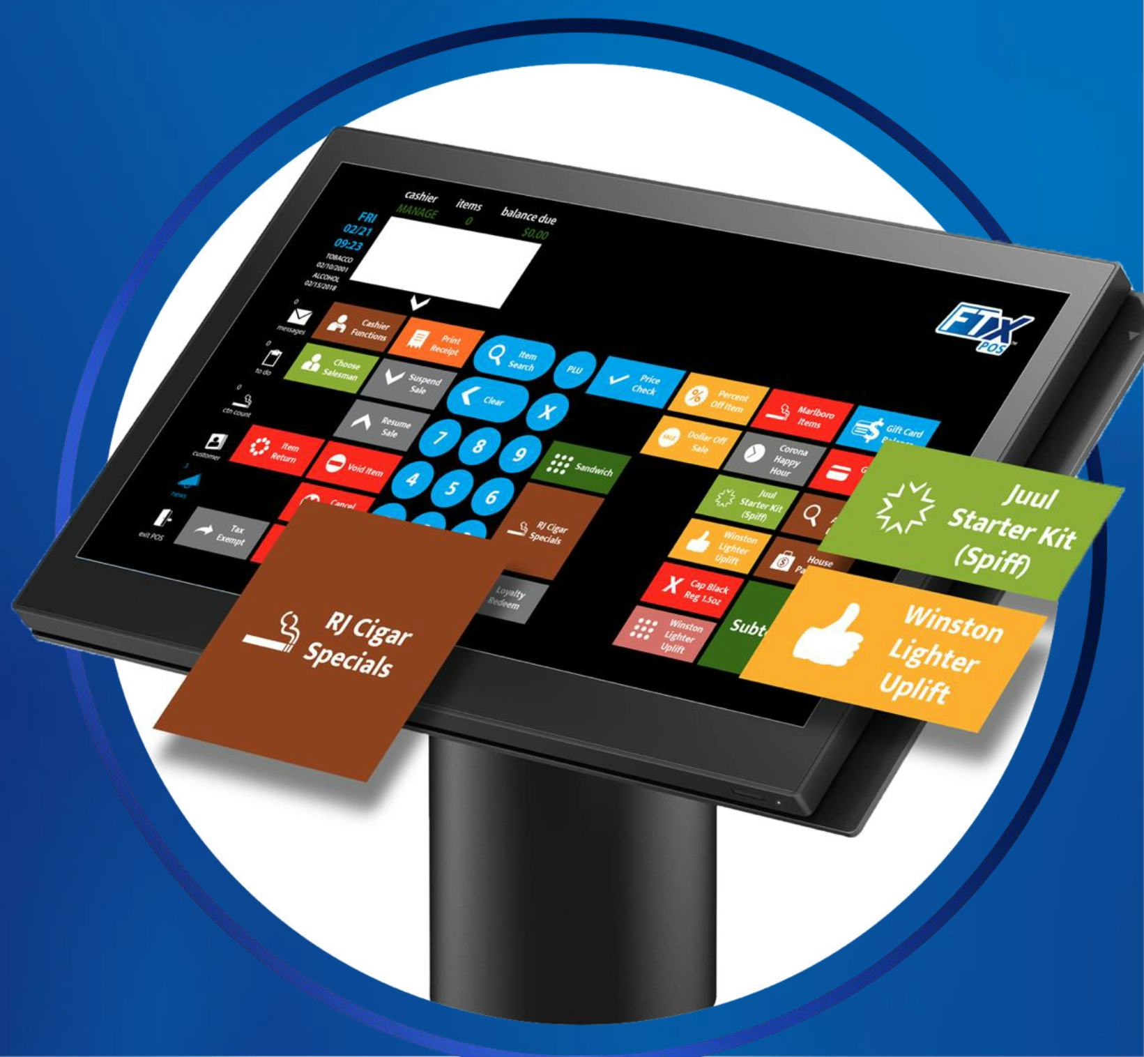 FTx POS Software - Simplify your staff interface with "Quick buttons" that automate routine functions such as applying current promotions, BOGO offers, loyalty rewards benefits, and more. If you can think it, FTx POS can do it!