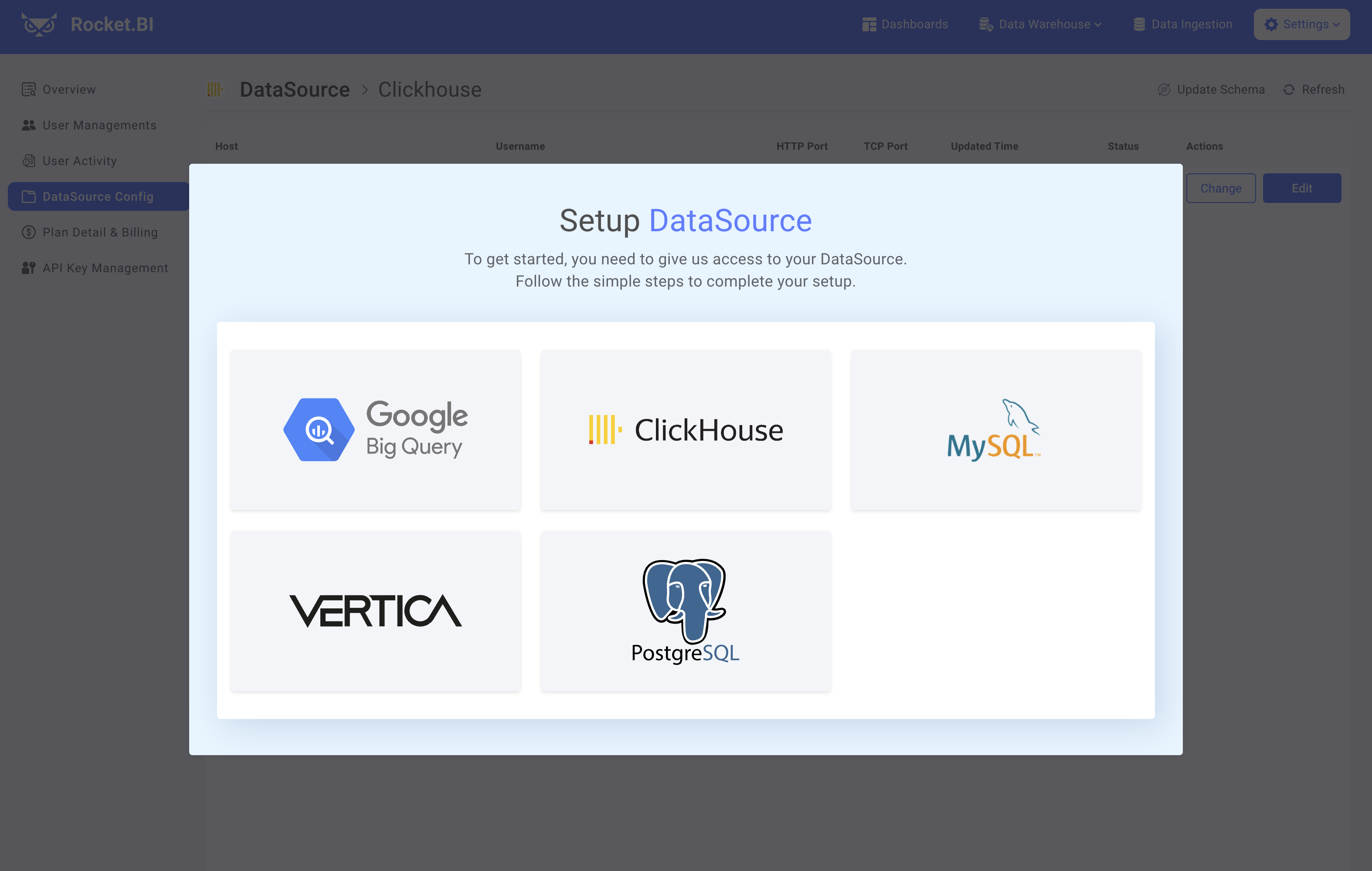 Plug-in & start analyze with your Data Warehouse