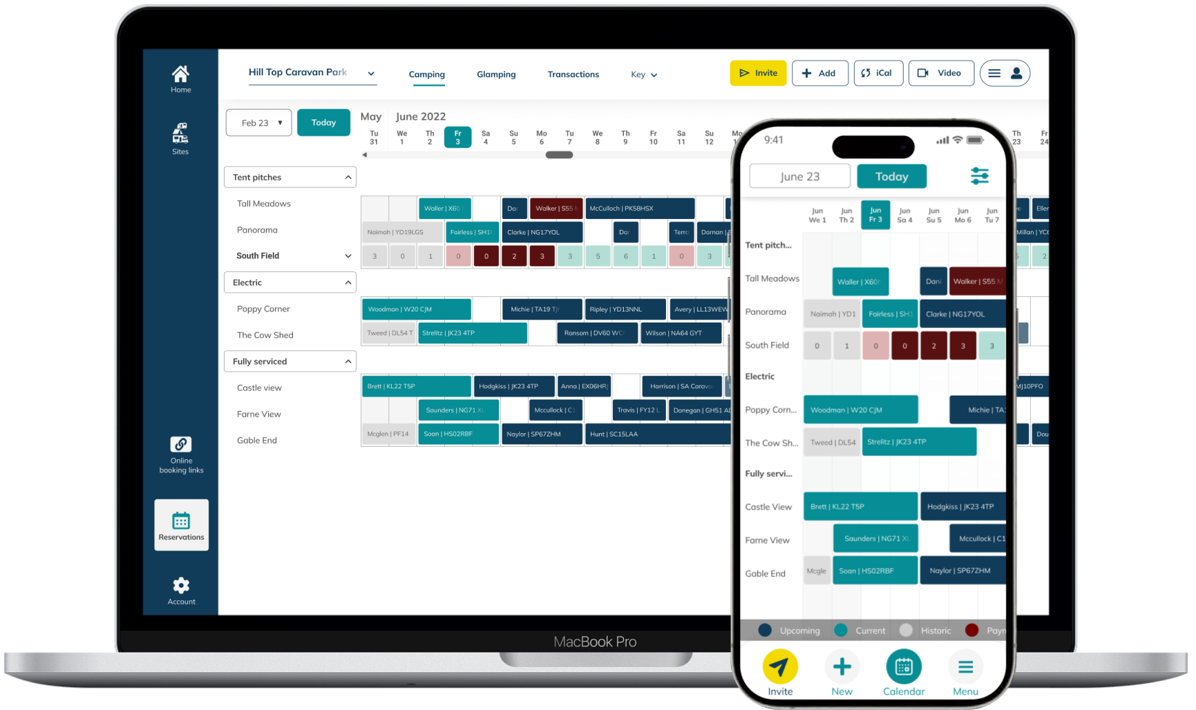 Outdore screenshot: Owner calendars