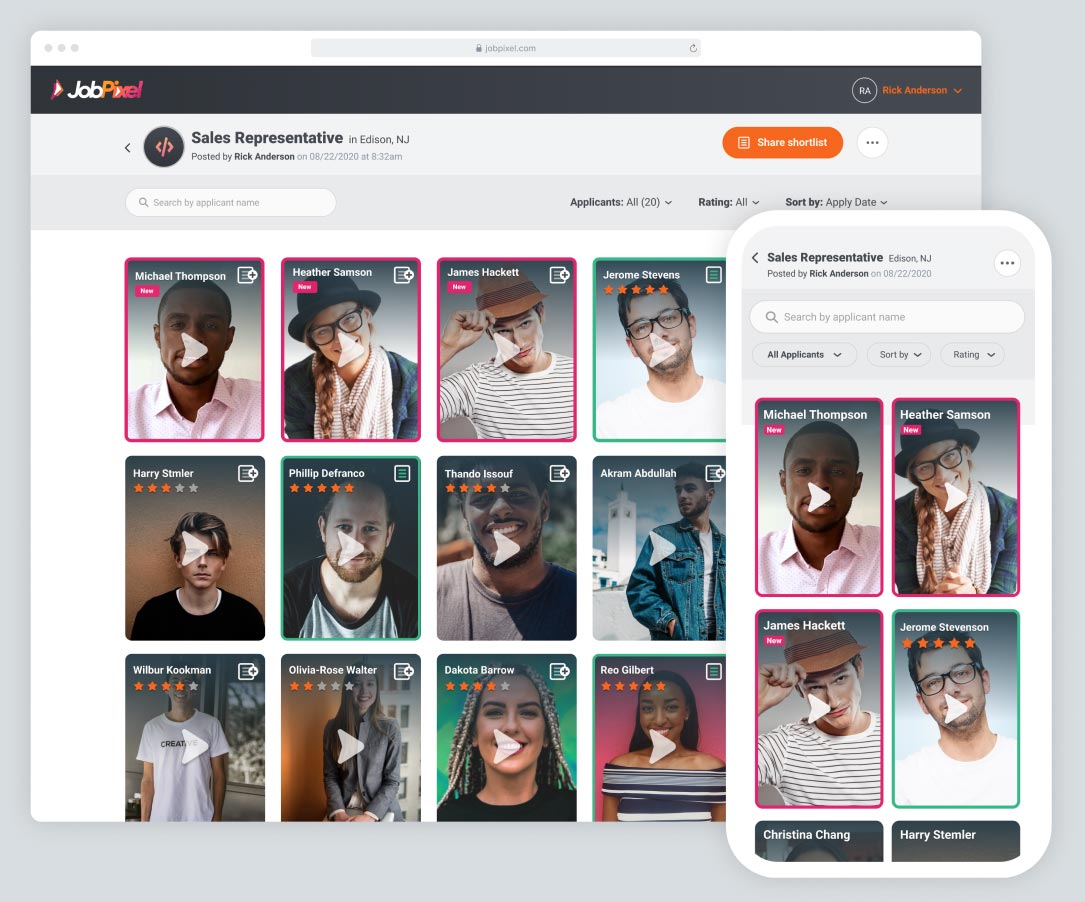 JobPixel's Dashboard for Candidate and Job Management-thumb