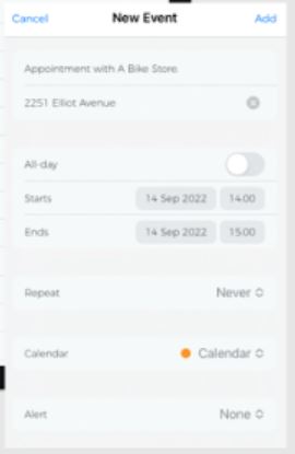 nVision Mobile App set appointments