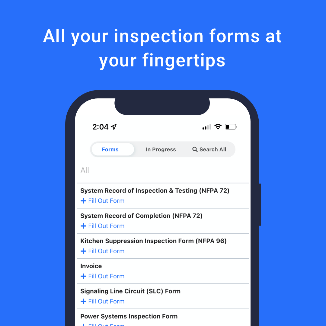 All your forms at your fingertips.