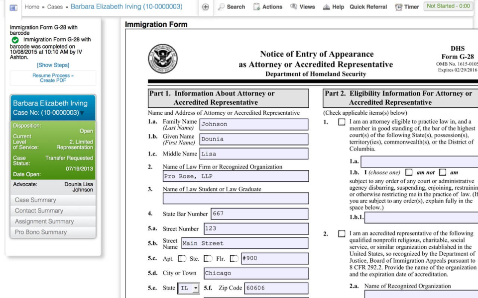 LegalServer Software - LegalServer immigration forms