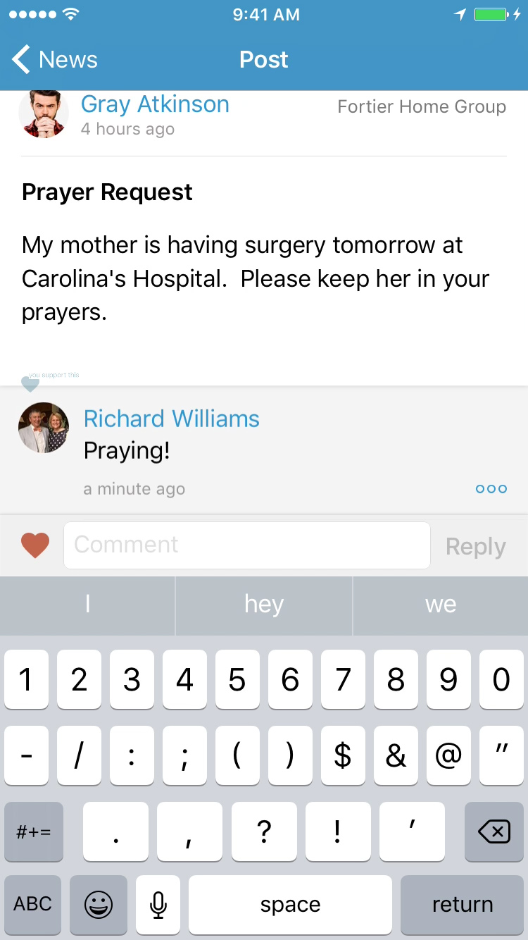 Prayer mobile app