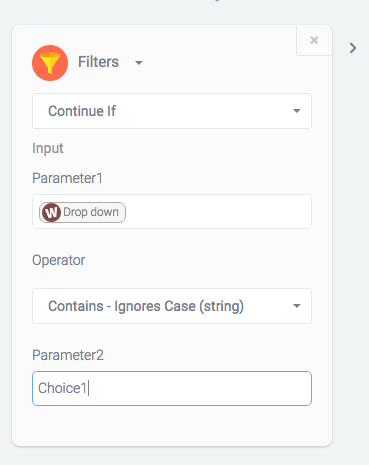 Filters allow users to define the circumstances under which a workflow should continue