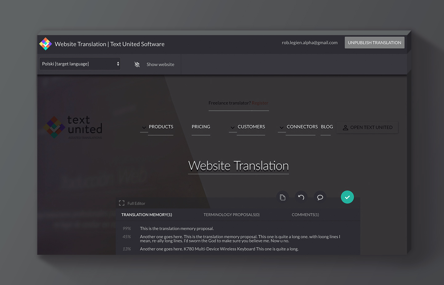 Translate your website in the Live Editor, within your browser