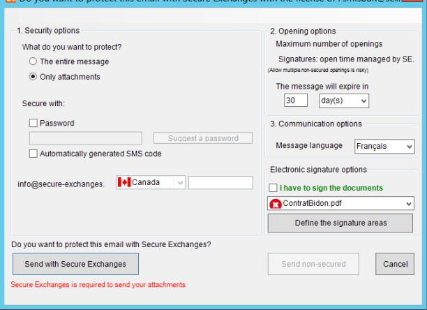 Secure Exchanges Logiciel - 2