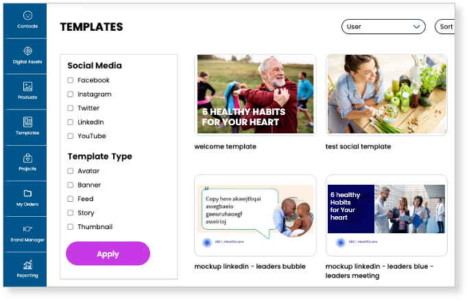 IMPGO screenshot: Create brand content