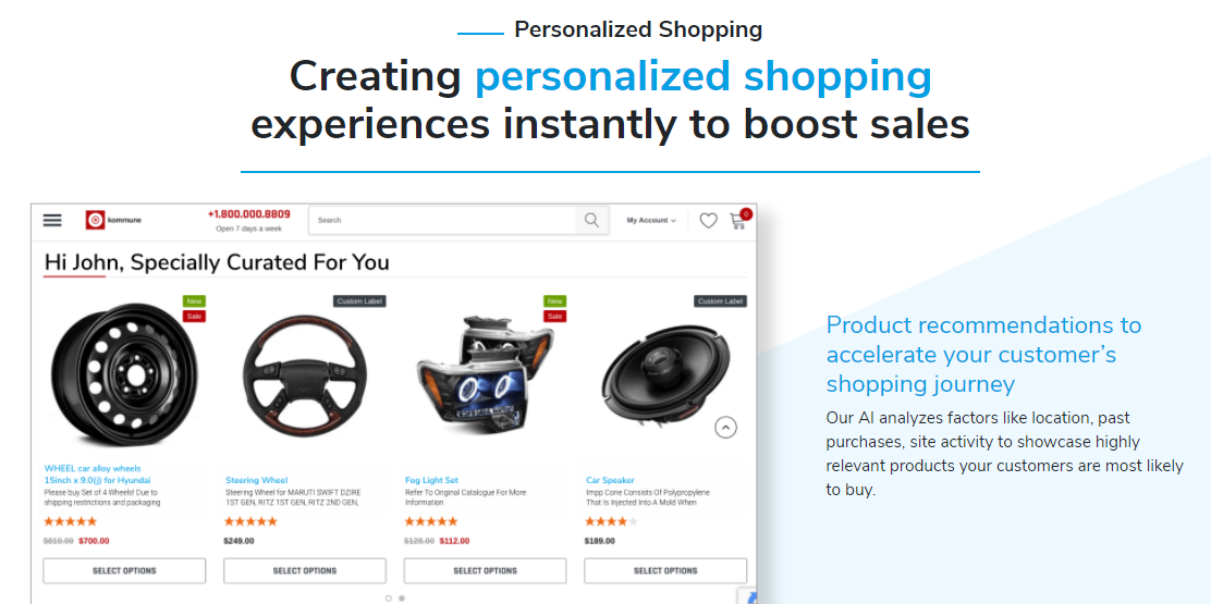 ewiz commerce Software - Create personalized shopping experiences to boost sales