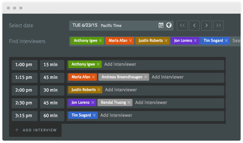 Interview schedule