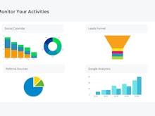 VBOUT Software - Track your activities across different tools and channels. Check the performance of your website, social media profiles, email marketing campaigns, automations, landing pages and leads.