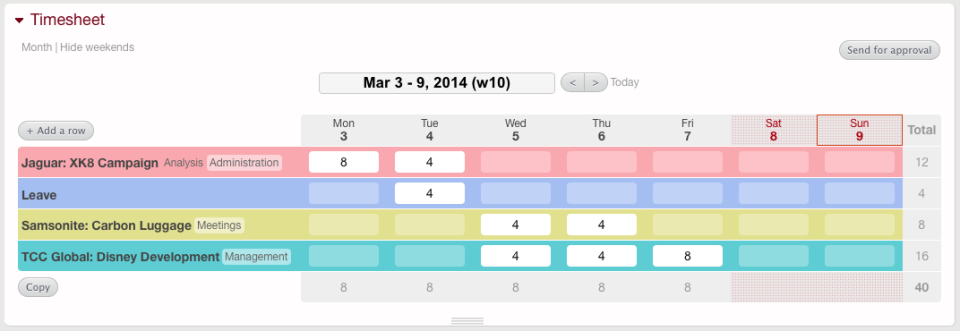 Beebole Project Time Tracking Software - 1