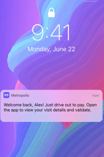 Metropolis app notifications
