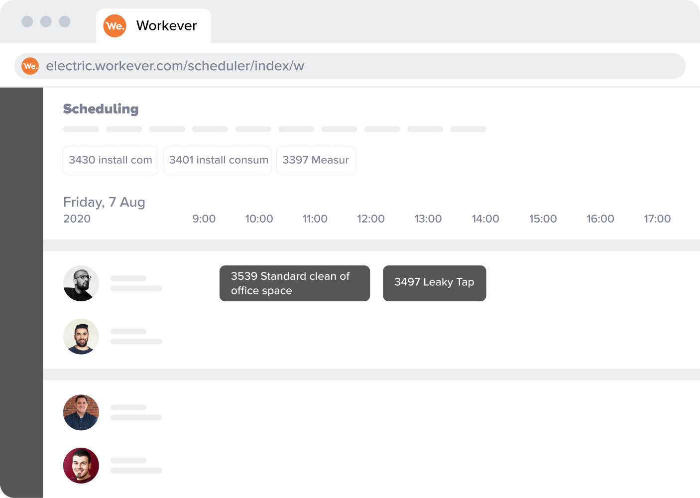 Workever screenshot: Easily Schedule Jobs out to your team
